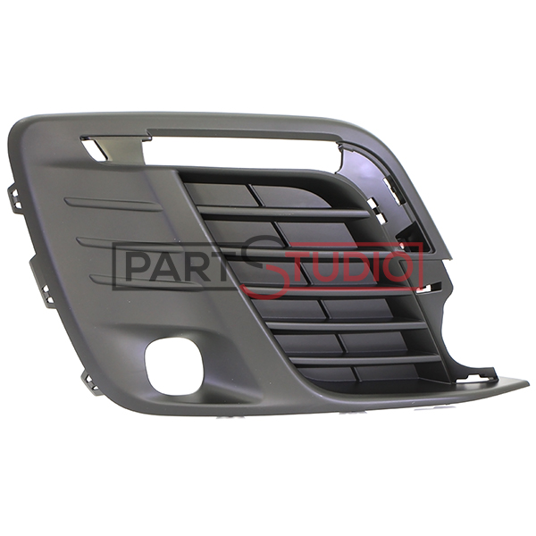 Grille de pare-chocs avant droite, noire, sans emplacement de détecteur d'angle