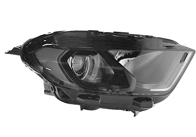 Phare avant droit, avec feu de jour led, cadre noir