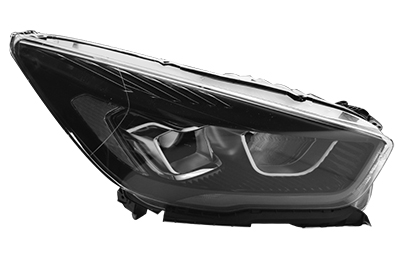 Phare avant droit, lampes h15+h7 avec led, cadre noir, modèle ST