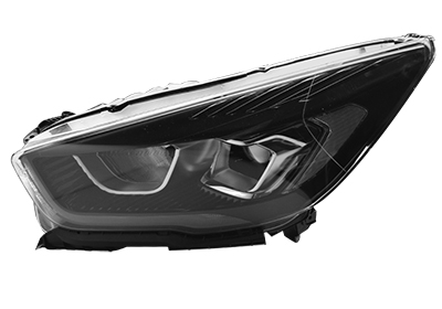 Phare avant gauche, lampes h15+h7 avec led, cadre noir, modèle ST