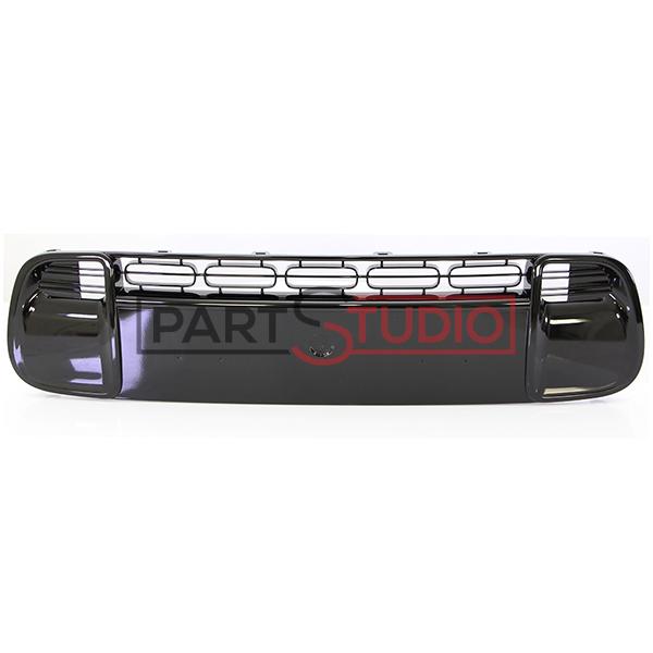 Moulure de pare-chocs avant centrale, noire brillante, sans emplacements radars