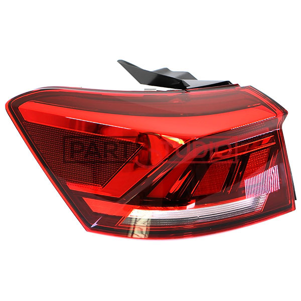 Feu arrière gauche sur aile, full led, avec enjoliveur, foncé
