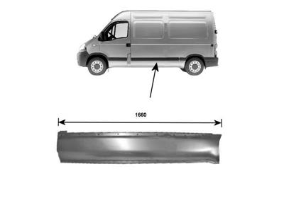 Panneau de porte latéral gauche, type court, 310 cm
