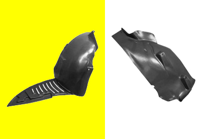 Pare-boue plastique d'aile avant gauche, partie avant