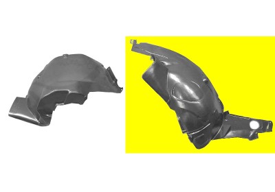 Pare-boue plastique d'aile avant gauche, partie arrière
