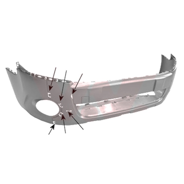 Pare-chocs avant, a peindre, avec emplacement antibrouillard, avec emplacement bandeau