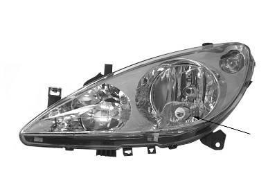 Phare avant gauche, avec antibrouillard, lampe H1+H1+H7