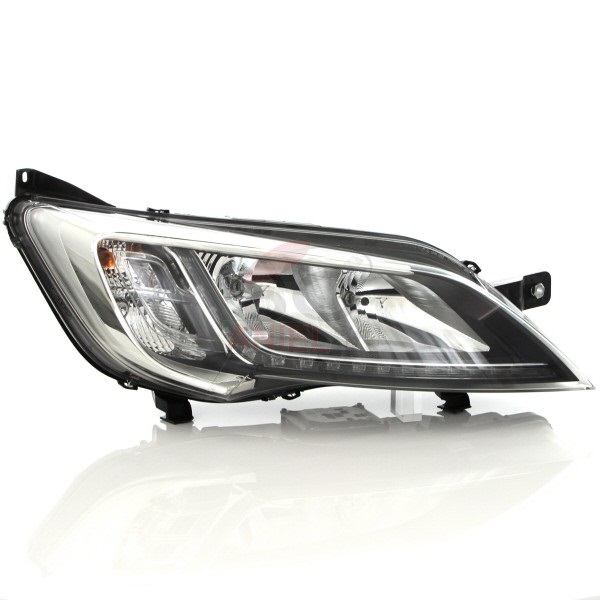 Phare avant droit, lampes h7+h7, avec led, fond chromé
