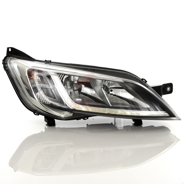Phare avant droit, lampes h7+h7, fond chromé