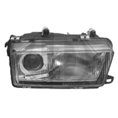 Phare avant gauche,  lampe h1/h1 , réglage électrique