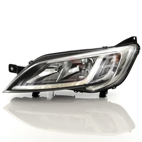 Phare avant gauche, lampes h7+h7, fond chromé
