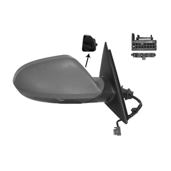 Rétroviseur droit, à peindre, électrique, rabattable électriquement, chauffant, avec clignotant, avec option side assist, avec mémoire