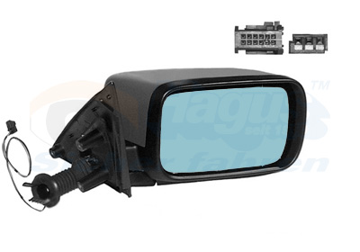 Rétroviseur droit, à peindre, électrique, chauffant, avec rabattement électrique, avec mémoire