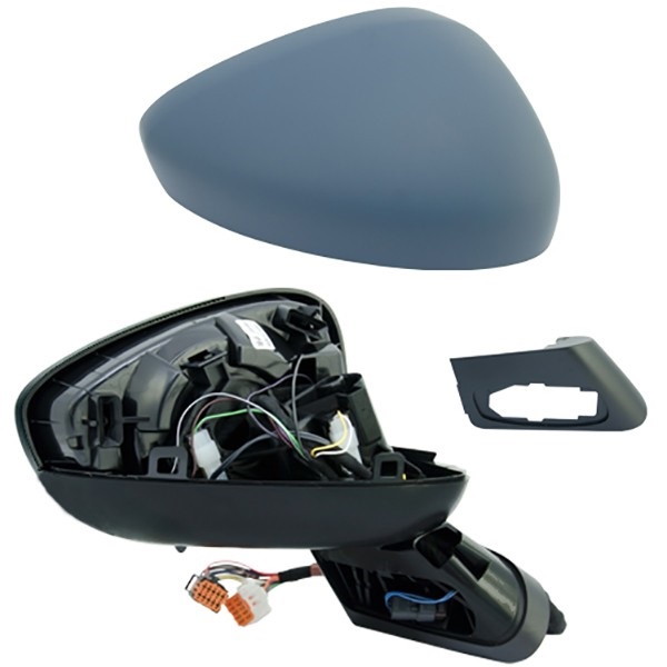 Rétroviseur droit, électrique, chauffant, rabattable électriquement, avec surveillance angle mort, fonction mémoire, éclairage au sol, modèle exclusive