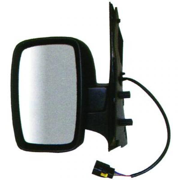 Rétroviseur droit, noir, électrique, chauffant, sonde de température, modèle simple glace