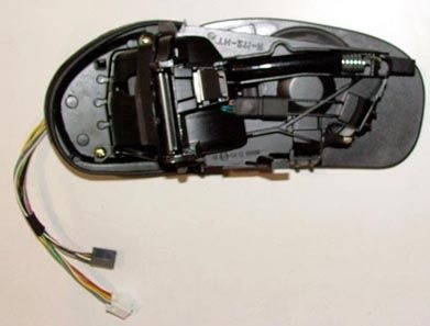 Rétroviseur droit, électrique, chauffant, rabattable électriquement, avec mémoire, sans coquille
