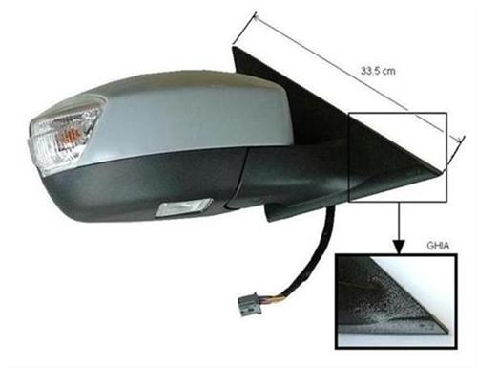 Rétroviseur droit, à peindre, électrique, chauffant, avec clignotant, avec éclairage au sol, avec rabattement électrique