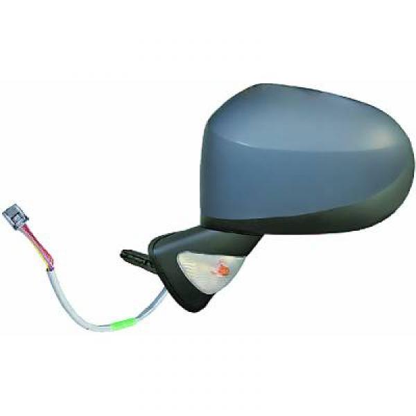 Rétroviseur gauche, à peindre, électrique, chauffant, avec clignotant, rabattable électriquement