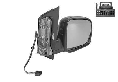 Rétroviseur droit, noir, électrique, chauffant
