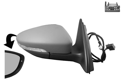 Rétroviseur droit, à peindre, électrique, chauffant, avec clignotant