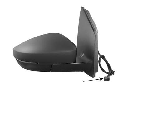 Rétroviseur droit, noir, manuel, chauffant, avec clignotant, modèle à partir de 11/2009