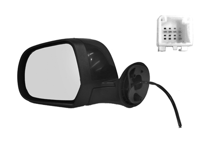 Rétroviseur gauche, noir, électrique, chauffant