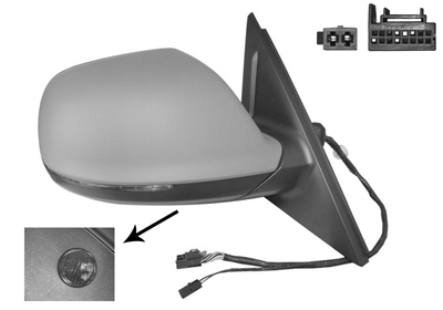 Rétroviseur droit,  a peindre, chauffant, électrique, avec clignotant, fonction side assist