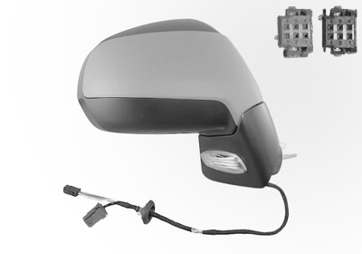 Rétroviseur droit,  a peindre, électrique, rabattable électriquement, chauffant, avec sonde de température, avec éclairage au sol