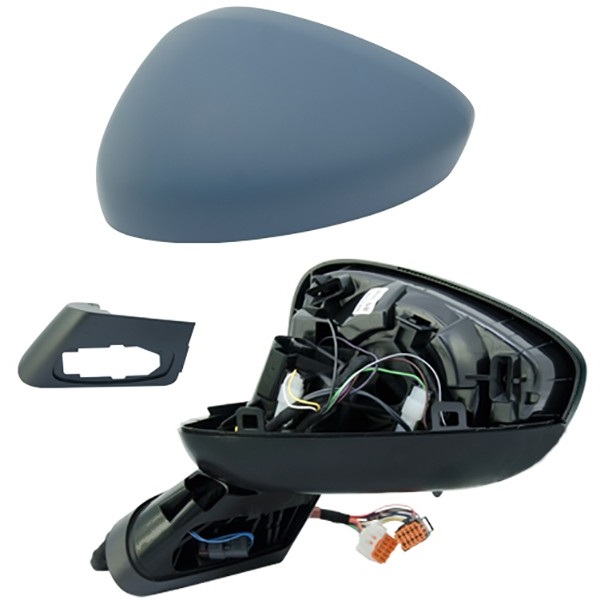 Rétroviseur gauche, électrique, chauffant, rabattable électriquement, avec surveillance angle mort, fonction mémoire, éclairage au sol, modèle exclusive