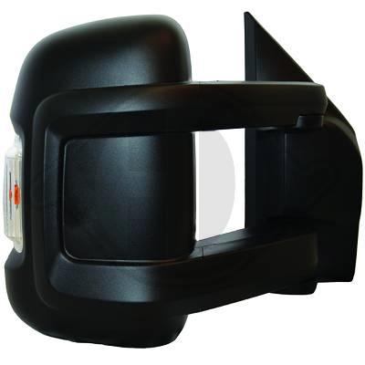 Rétroviseur gauche, noir, électrique, chauffant, avec clignotant, avec sonde de température, bras long (19cm)