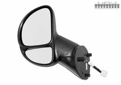 Rétroviseur gauche, noir, électrique, rabattable électriquement, chauffant, avec sonde de température