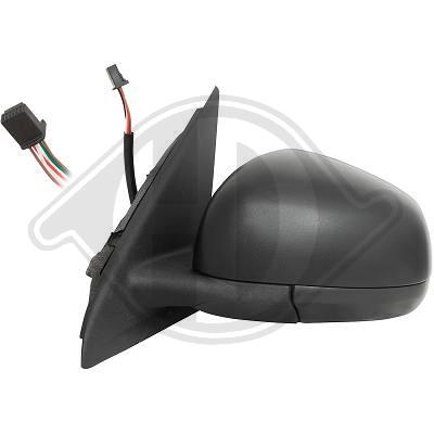Rétroviseur gauche, noir, électrique, chauffant