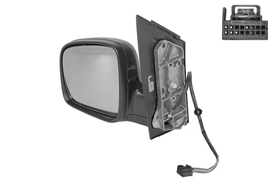 Rétroviseur gauche, noir, électrique, chauffant