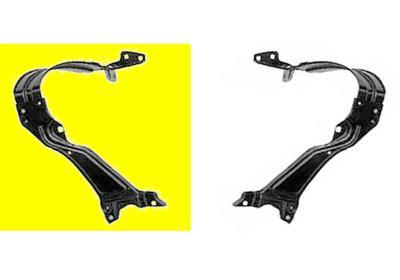 Tôle de phare avant droit, supérieure et extérieure