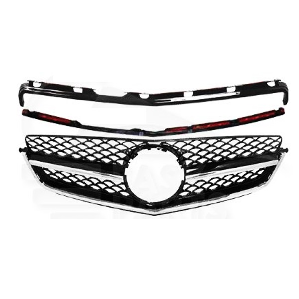 Grille de calandre, chromée/noire, modèle look c-63