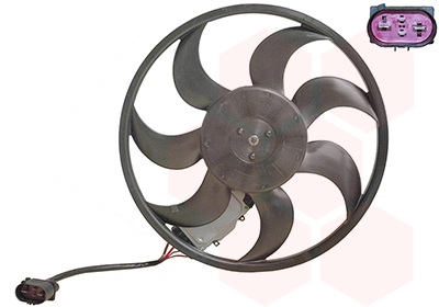 Moteur avec hélice ventilateur, droit
