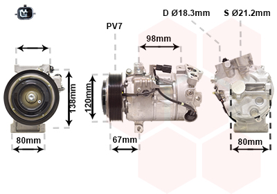 Compresseur de climatisation, modèle 1.6 Dci