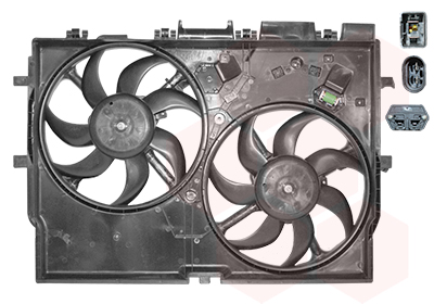 Cadre hélice avec moteur et double ventilateur, modèle avec climatisation 2.2 HDi, 3.0 Hdi 2.3 D, 3.0 D