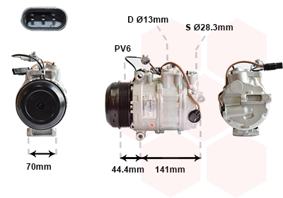 Compresseur de climatisation, modèle 209 cdi/210 cdi/211cdi /213 cdi/215 cdi/216 cdi/218 cdi/219 cdi/224