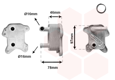 Radiateur d'huile moteur, modèle 1.7 cdti, moteur Z 17 DTL