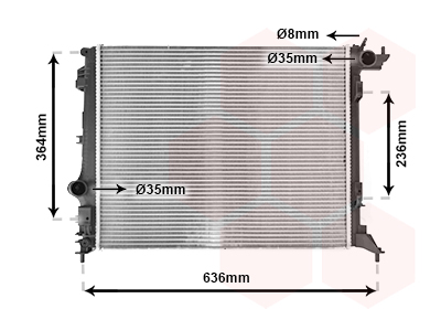 Radiateur moteur diesel, 1.6 dCi