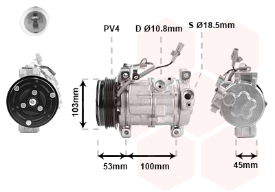 Compresseur de climatisation, modèle 1.6 VVT