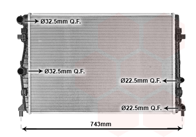 Radiateur essence 1.0 tfsi / 1.0 tsi moteur: dkla / dkrf / dkja 650x440x28
