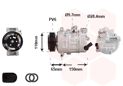 Compresseur airco 2.0 tdi pour véhicules avec climatisation l'arrière