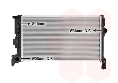 Radiateur moteur, modèle 2.0 T5/ 2.0 T6/ 2.0 T8/ 2.0 D4/ 2.0 D5