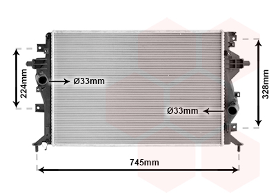 Radiateur moteur, modèle 1.6 Gdi hybride