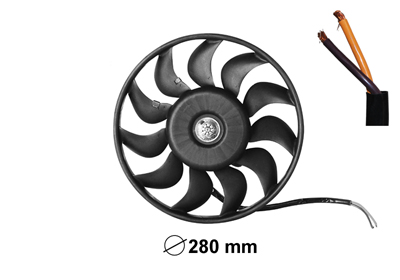Moteur avec hélice ventilateur droit, modèle 2.4/2.8/3.0/3.2