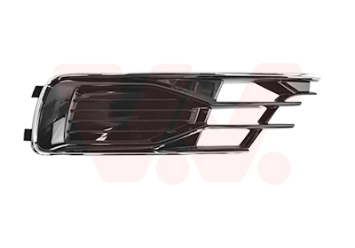 Grille de pare-chocs avant gauche, noire brillante, sans emplacement antibrouillard