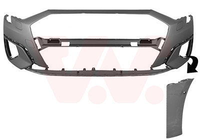 Pare-chocs avant, avec emplacements radars, sans emplacements park assist