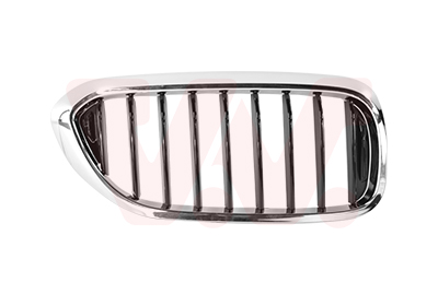 Grille de calandre droite, chromée et noire